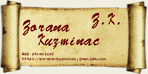 Zorana Kuzminac vizit kartica